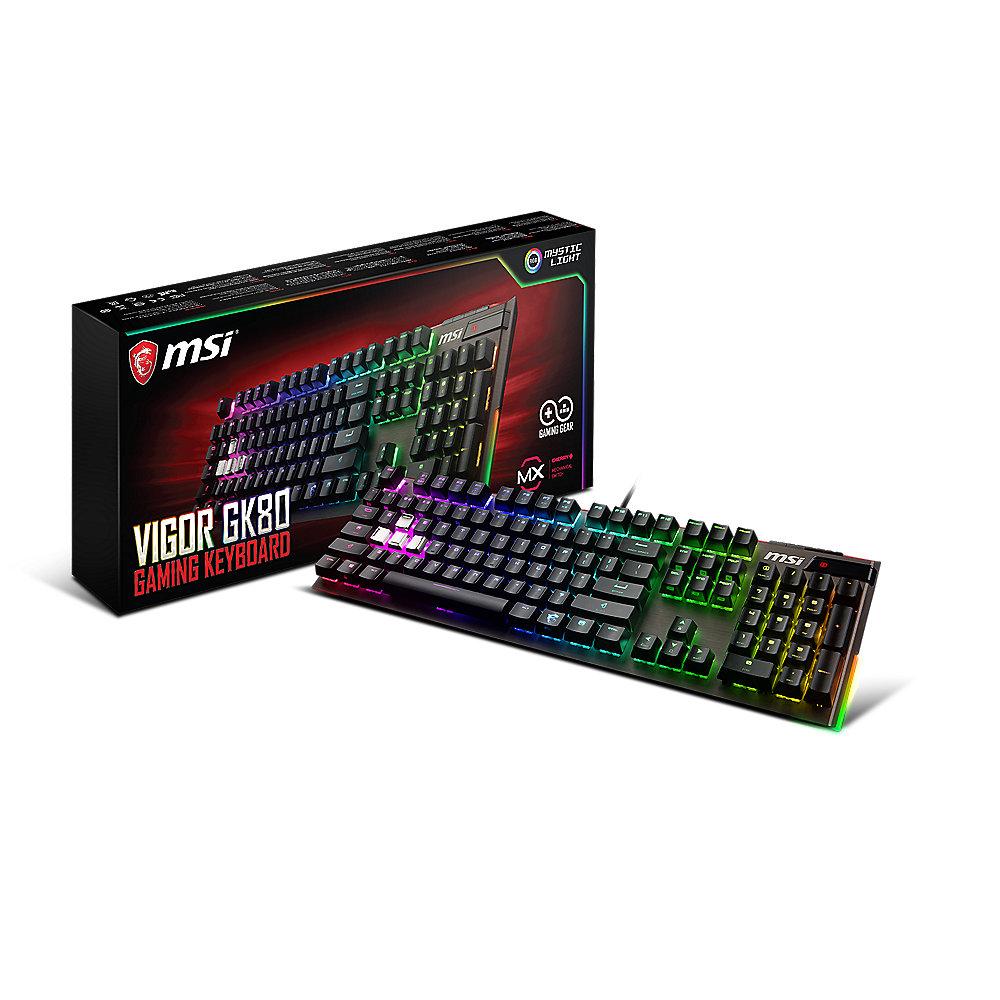 MSI Gaming Tastatur Vigor GK80 RED DE RGB LED Beleuchtung, MSI, Gaming, Tastatur, Vigor, GK80, RED, DE, RGB, LED, Beleuchtung