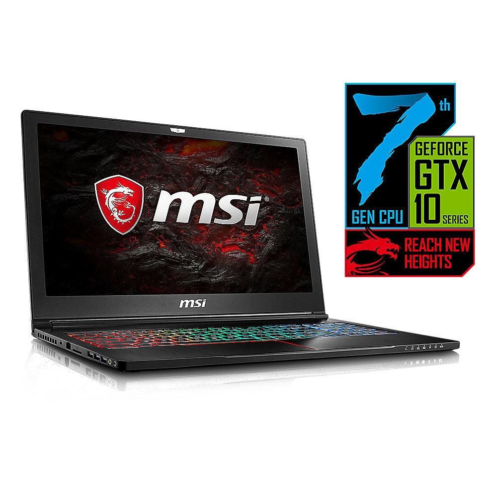 MSI GS63 7RD-224 Stealth  15,6"FHD i7-7700HQ 16GB/256GB SSD GTX1050 Win10 Pro