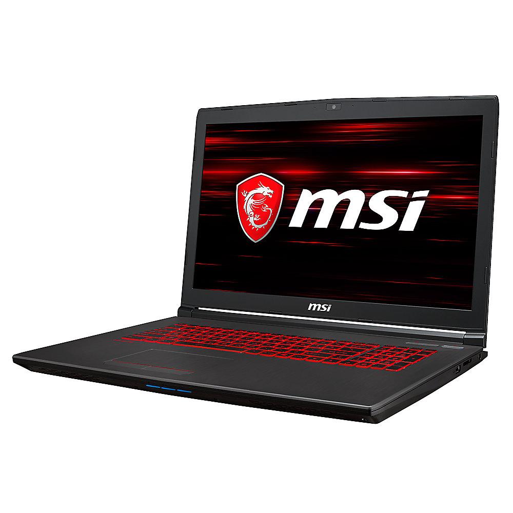 MSI GV72 8RD-084 17,3" FHD i7-8750H 8GB/1TB 512GB SSD GTX1050Ti Win10