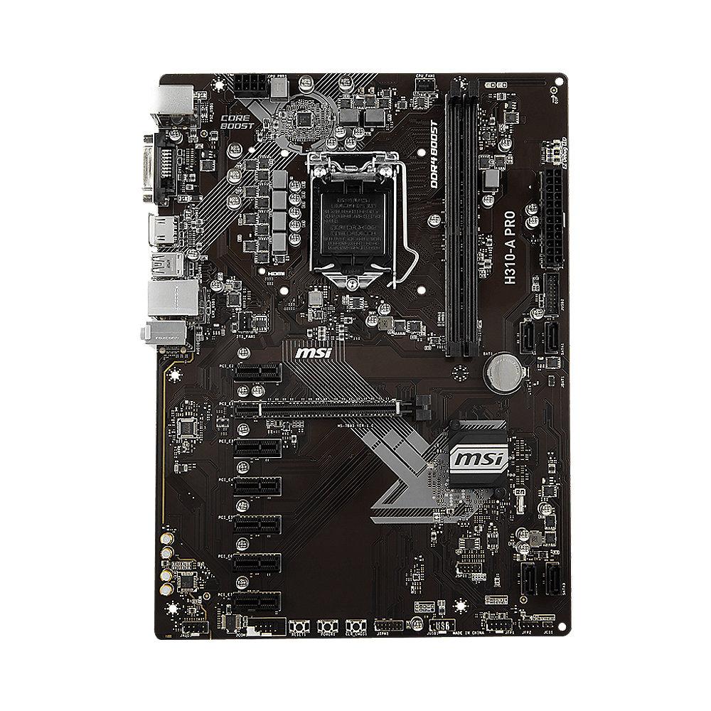 MSI H310-A Pro ATX Mainboard Sockel 1151v2 (Coffee Lake), BTC