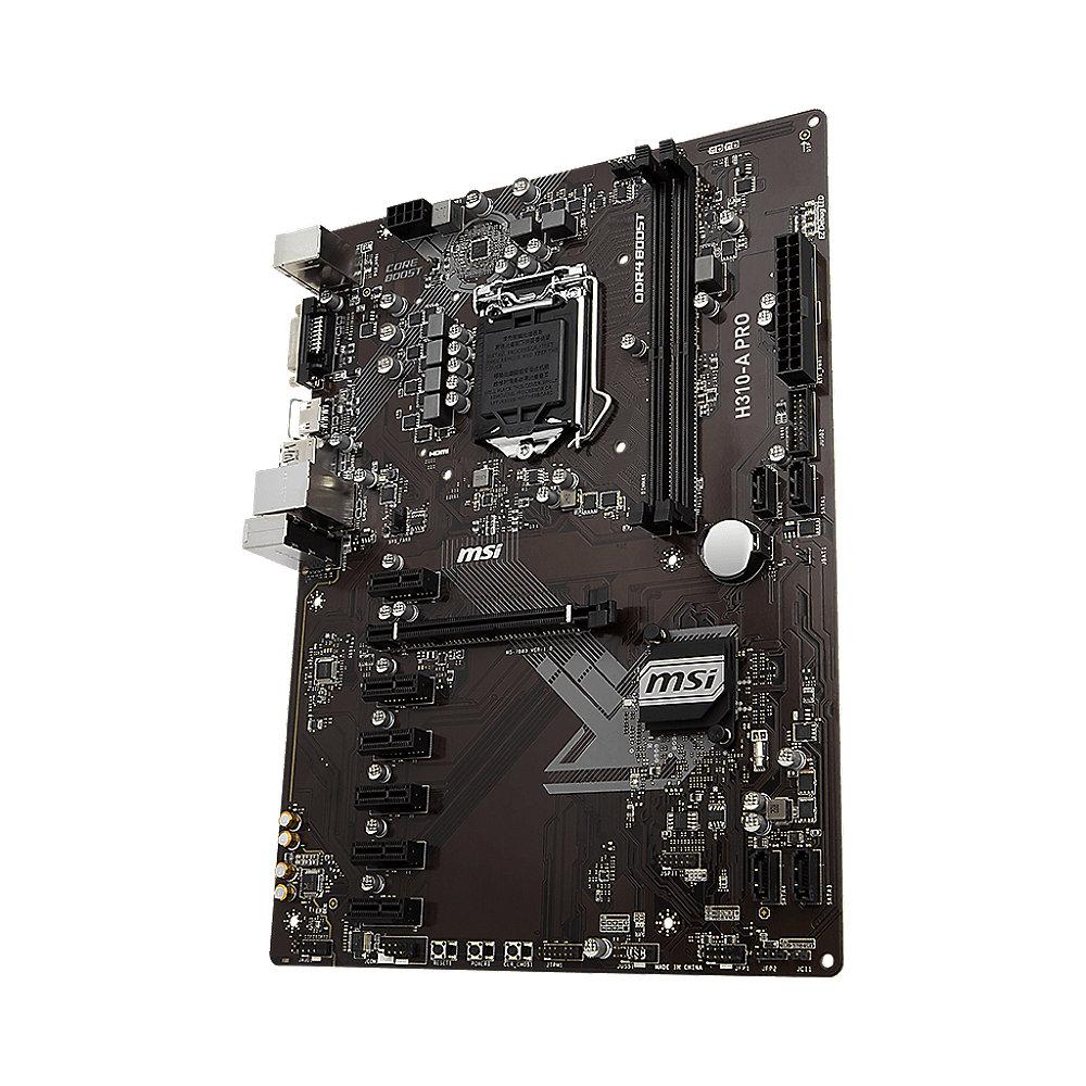 MSI H310-A Pro ATX Mainboard Sockel 1151v2 (Coffee Lake), BTC