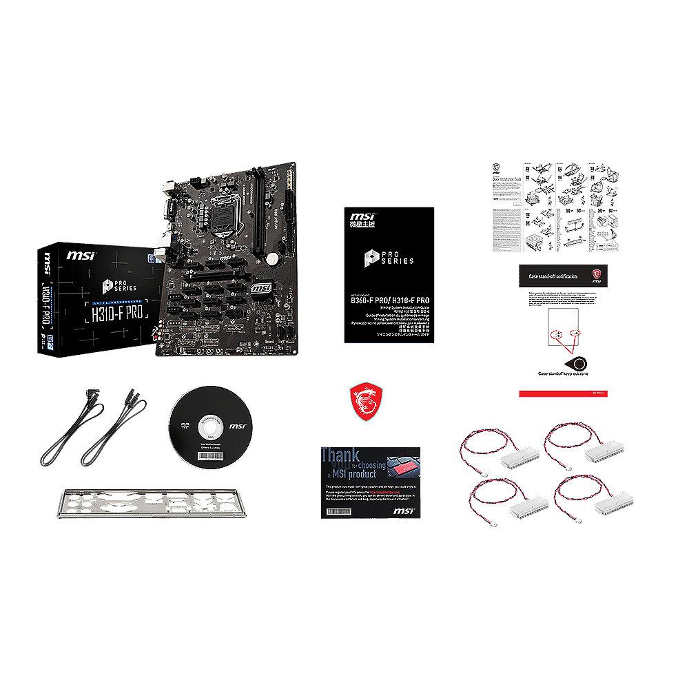 MSI H310-F Pro ATX Mainboard Sockel 1151v2 (Coffee Lake), BTC