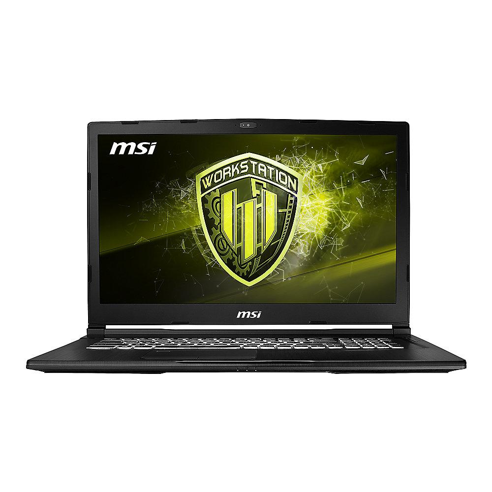 MSI WS63 8SJ-027 15,6" UHD i7-8750H 32GB/1TB 512GB SSD Quadro P2000 Win10 Pro