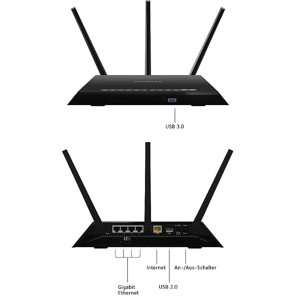 Netgear AC2300 R7000P Nighthawk 2300MBit Dualband WLAN-ac Router, Netgear, AC2300, R7000P, Nighthawk, 2300MBit, Dualband, WLAN-ac, Router