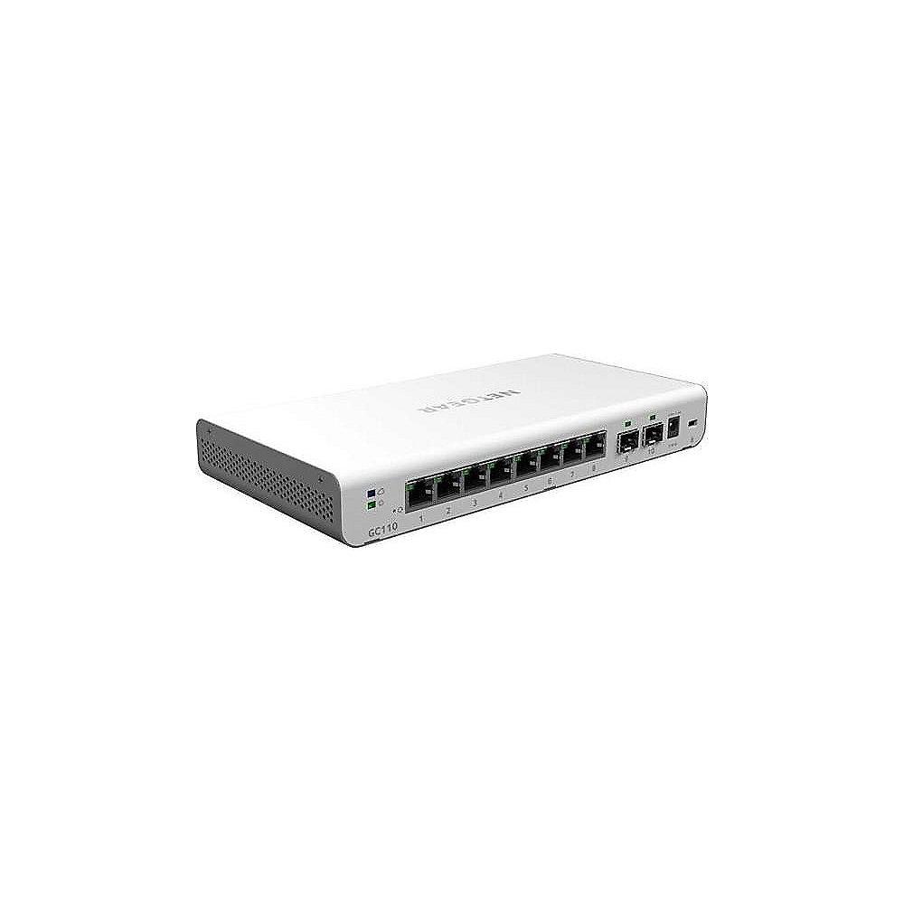 Netgear VIZN GC110P Insight Managed Smart Cloud Switch PoE (8x RJ45, 2x SFP)
