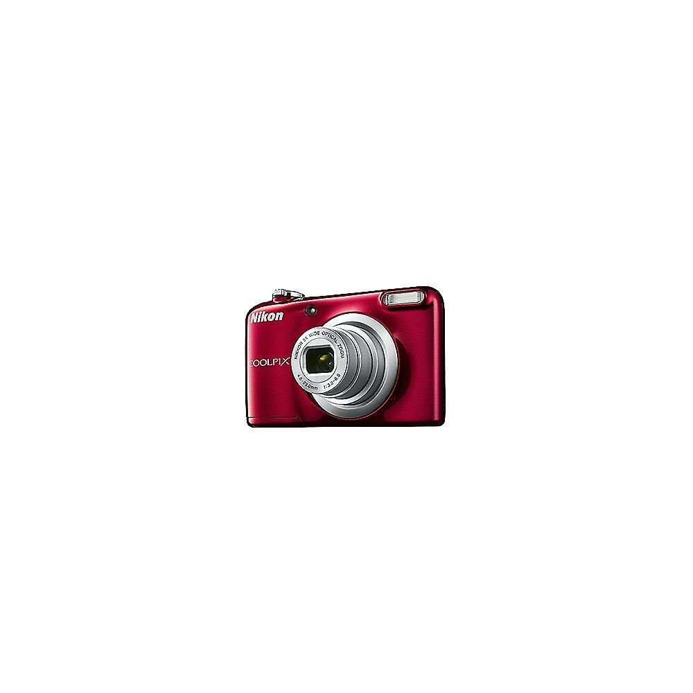 Nikon COOLPIX A10 Digitalkamera Kit rot   Tasche
