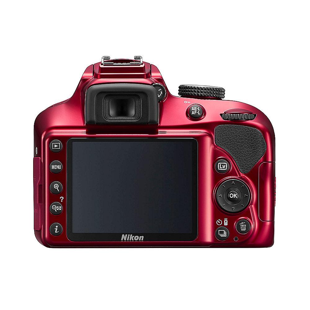 Nikon D3400 Kit AF-P DX 18-55mm f/3.5-5.6G VR Spiegelreflexkamera rot