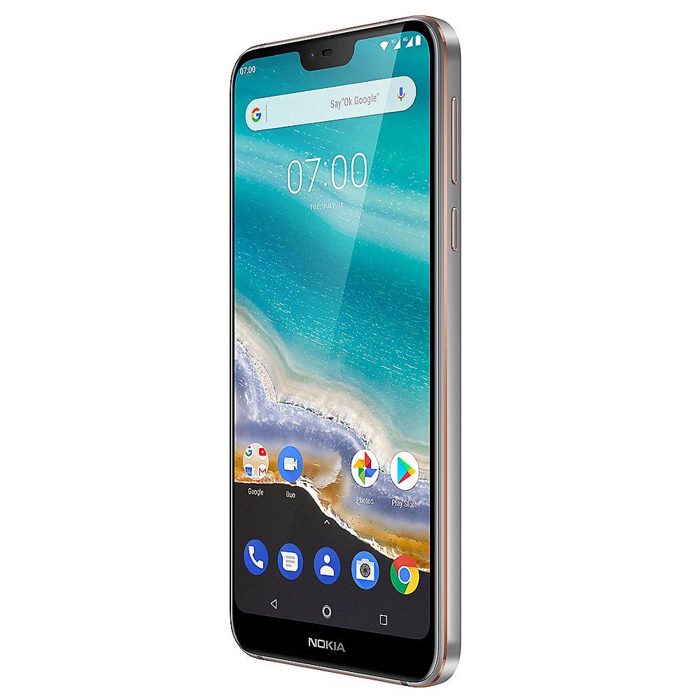 Nokia 7.1 (2018) 32GB steel Dual-SIM Android 8 Smartphone mit Zeiss-Kamera