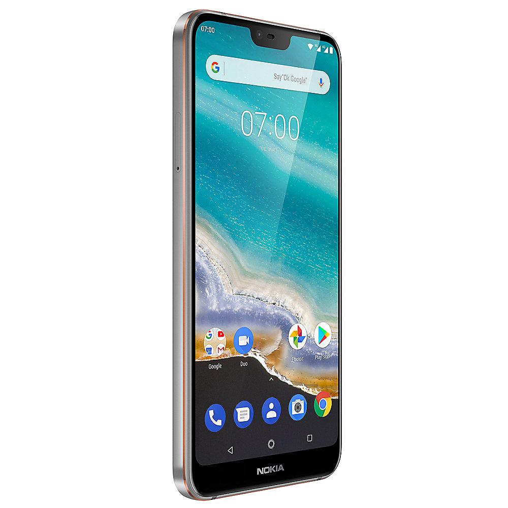 Nokia 7.1 (2018) 32GB steel Dual-SIM Android 8 Smartphone mit Zeiss-Kamera