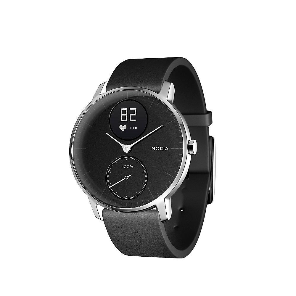 Nokia Steel HR Fitnessuhr mit Herzfrequenz- & Aktivitätsmessung 36mm schwarz
