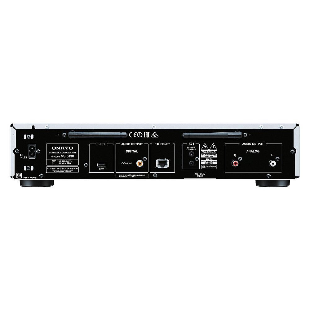Onkyo NS-6130 Hi-Res Netzwerk-Audio-Player Chromcast Airplay silber