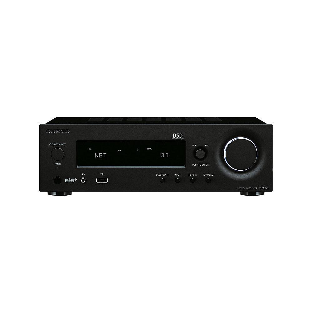 Onkyo R-N855 Netzwerk-Stereo-Receiver Schwarz Multiroom Chromecast Airplay WiFi