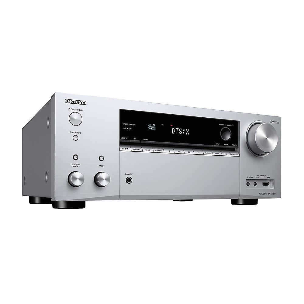 Onkyo TX-NR686E 7.2 AV Netzwerk Receiver Bluetooth/Wi-Fi/Multiroom Silber