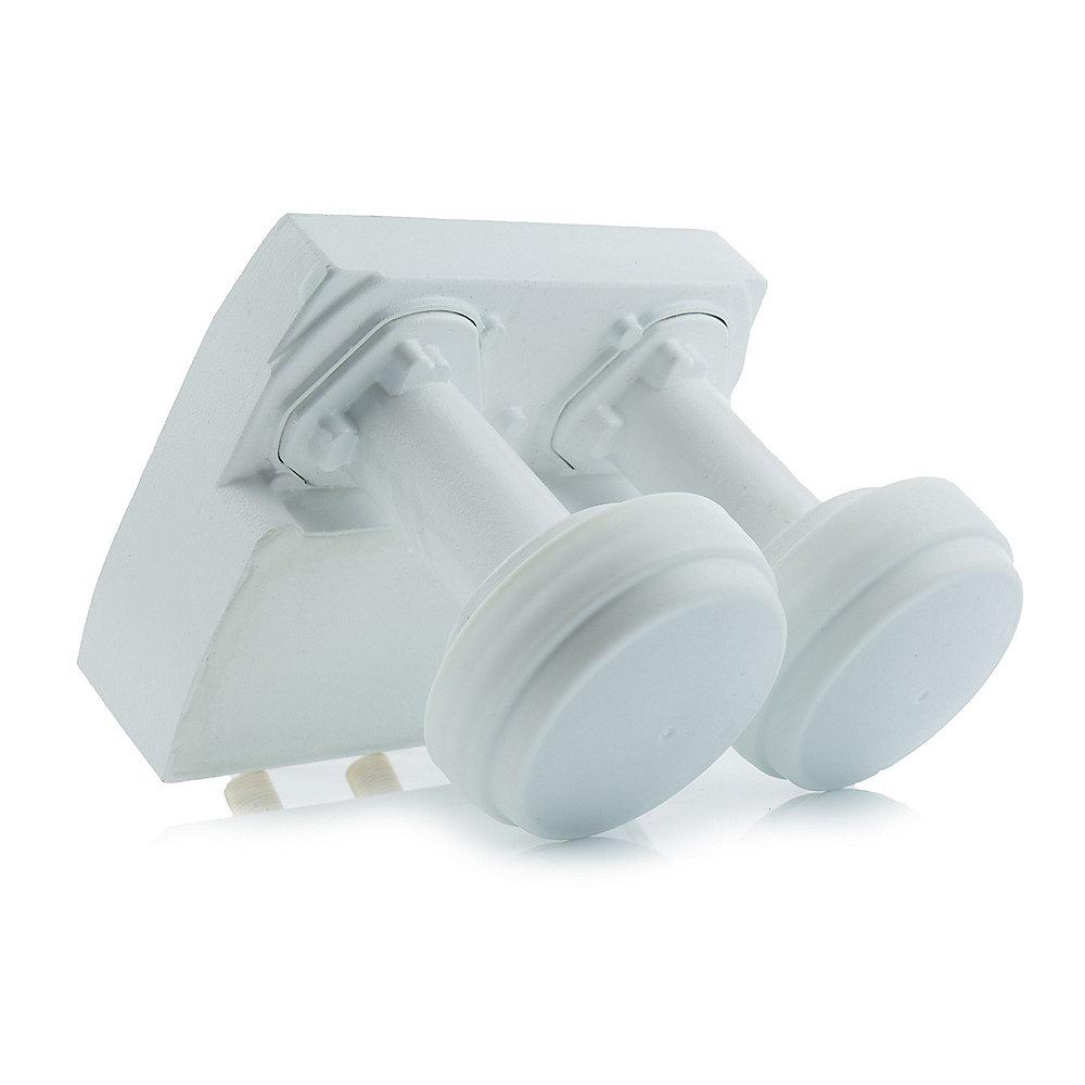 Opticum QA80 SAT   Monoblock Twin-LNB Antenne Stahl, Farbe: Lichtgrau