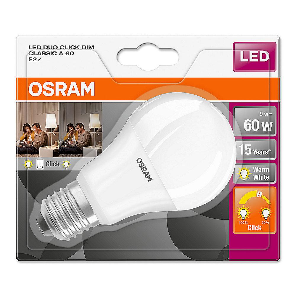 Osram LED Star  Duo Click Dim Classic A Birne 9W E27 matt warmweiß dimmbar