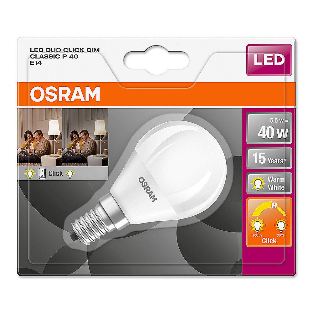 Osram LED Star  Duo Click Dim Classic P Tropfen 5,5W E14 matt warmweiß dimmbar