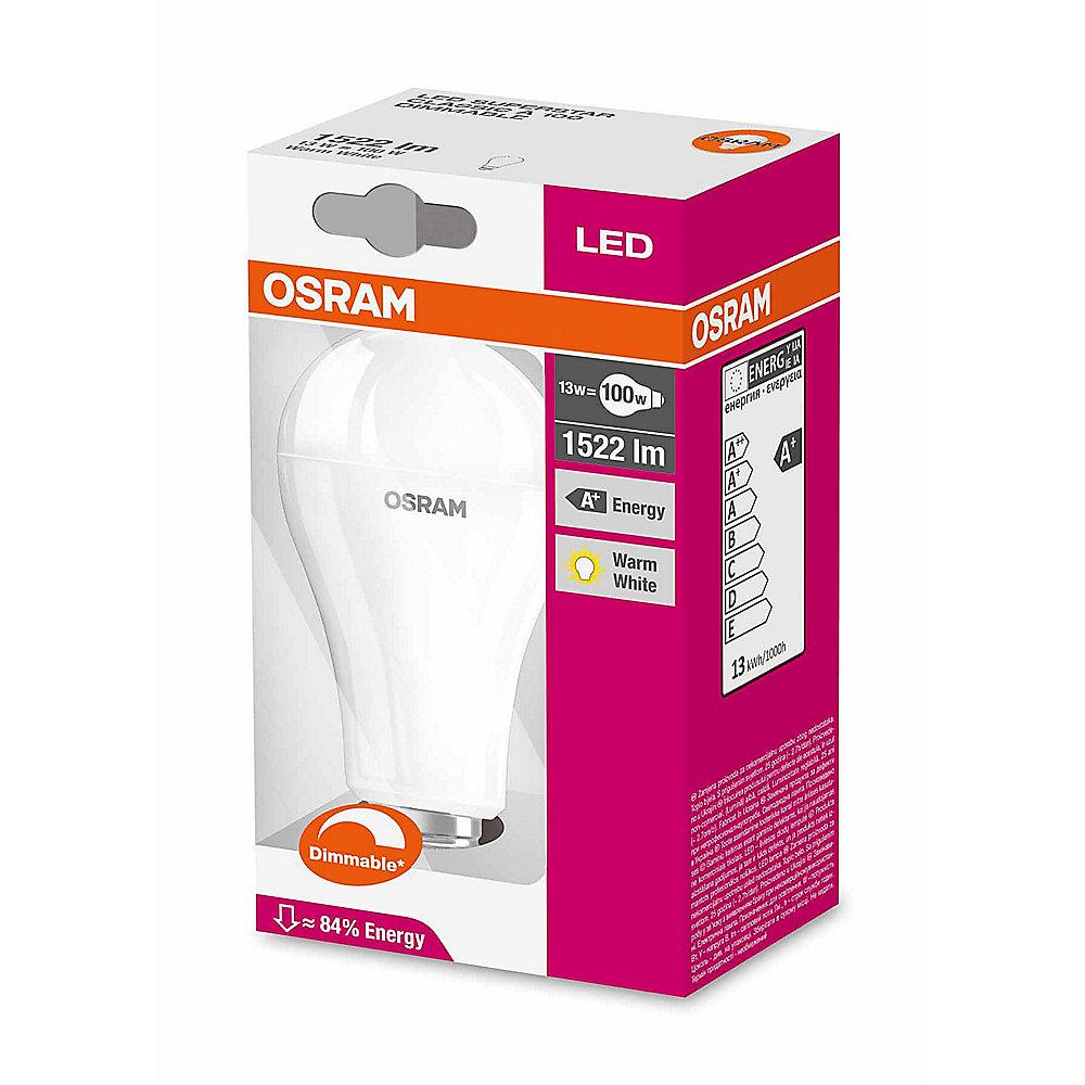 Osram LED Superstar Classic A100 Birne 14,5W (100W) E27 matt warmweiß dimmbar