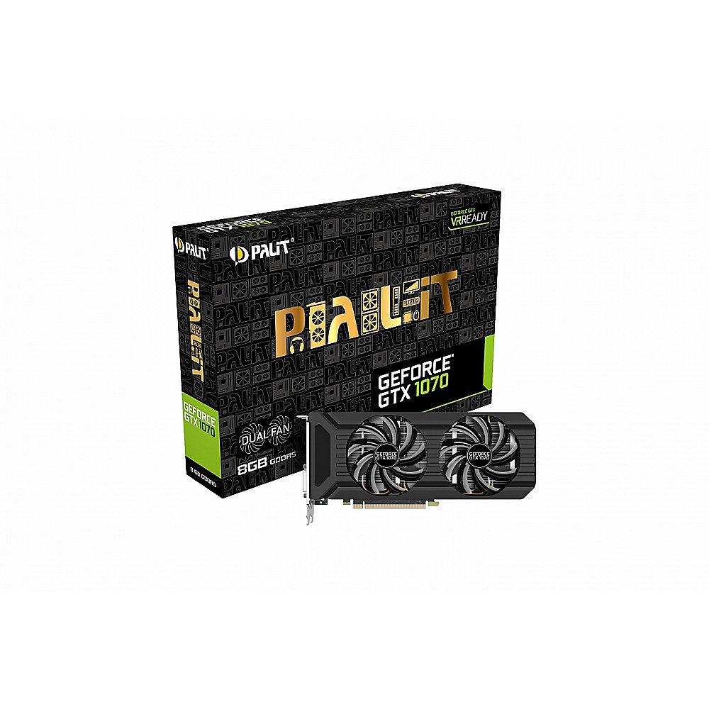 Palit GeForce GTX 1070 Dual 8GB GDDR5 Grafikkarte DVI/HDMI/3xDP