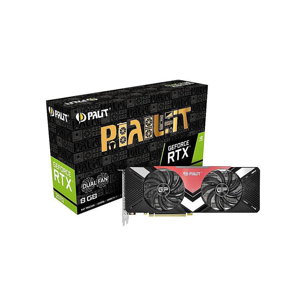 Palit GeForce RTX 2070 Dual 8GB GDDR6 Grafikkarte 3xDP/HDMI/USB-C, Palit, GeForce, RTX, 2070, Dual, 8GB, GDDR6, Grafikkarte, 3xDP/HDMI/USB-C