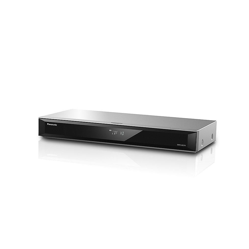 Panasonic DMR-UBC70EGS UHD Blu-ray Recorder 500GB HDD 2x DVB-C/T2 Tuner Silber, Panasonic, DMR-UBC70EGS, UHD, Blu-ray, Recorder, 500GB, HDD, 2x, DVB-C/T2, Tuner, Silber