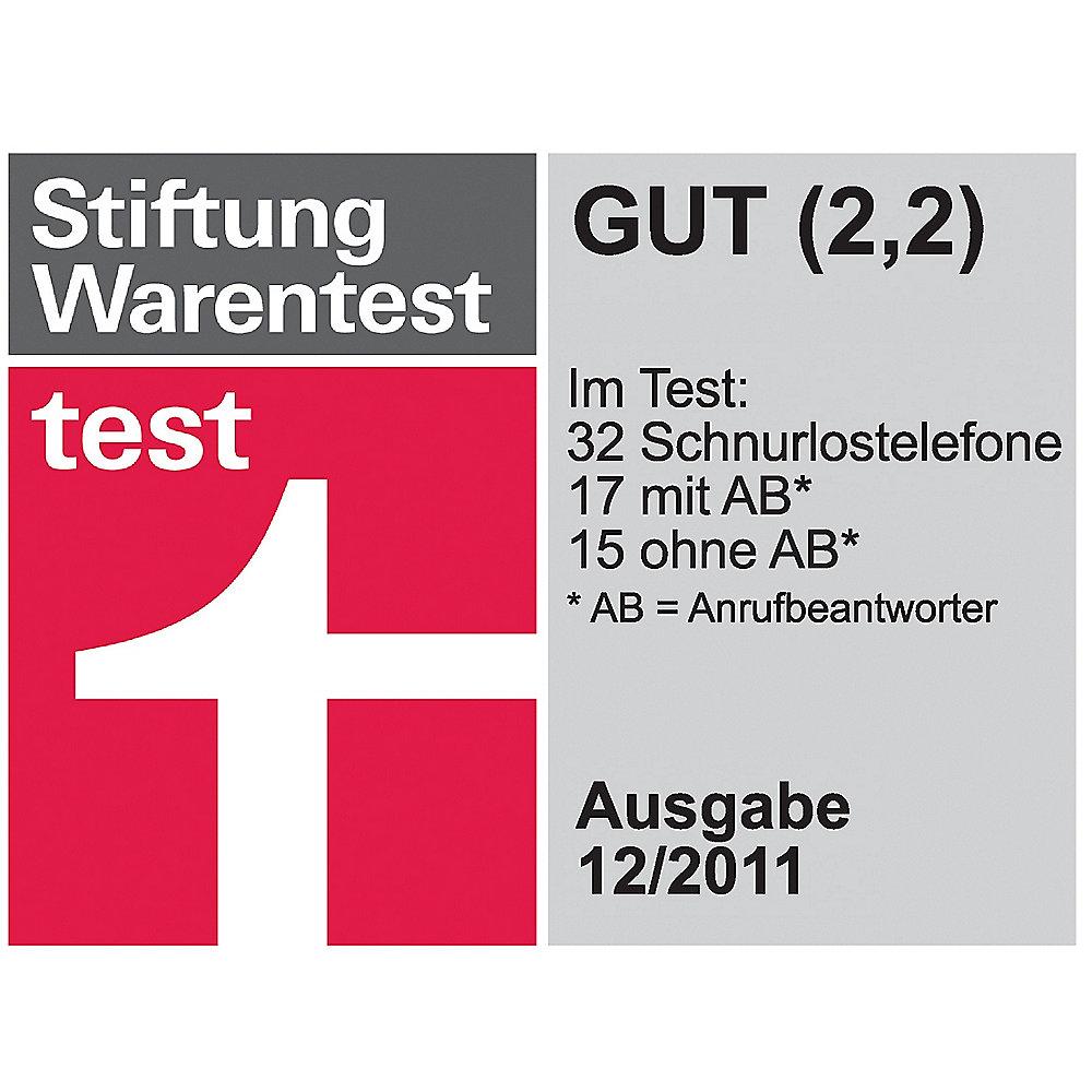 Panasonic KX-TG8061GW schnurloses Festnetztelefon, inkl. Anrufbeantworter, weiß