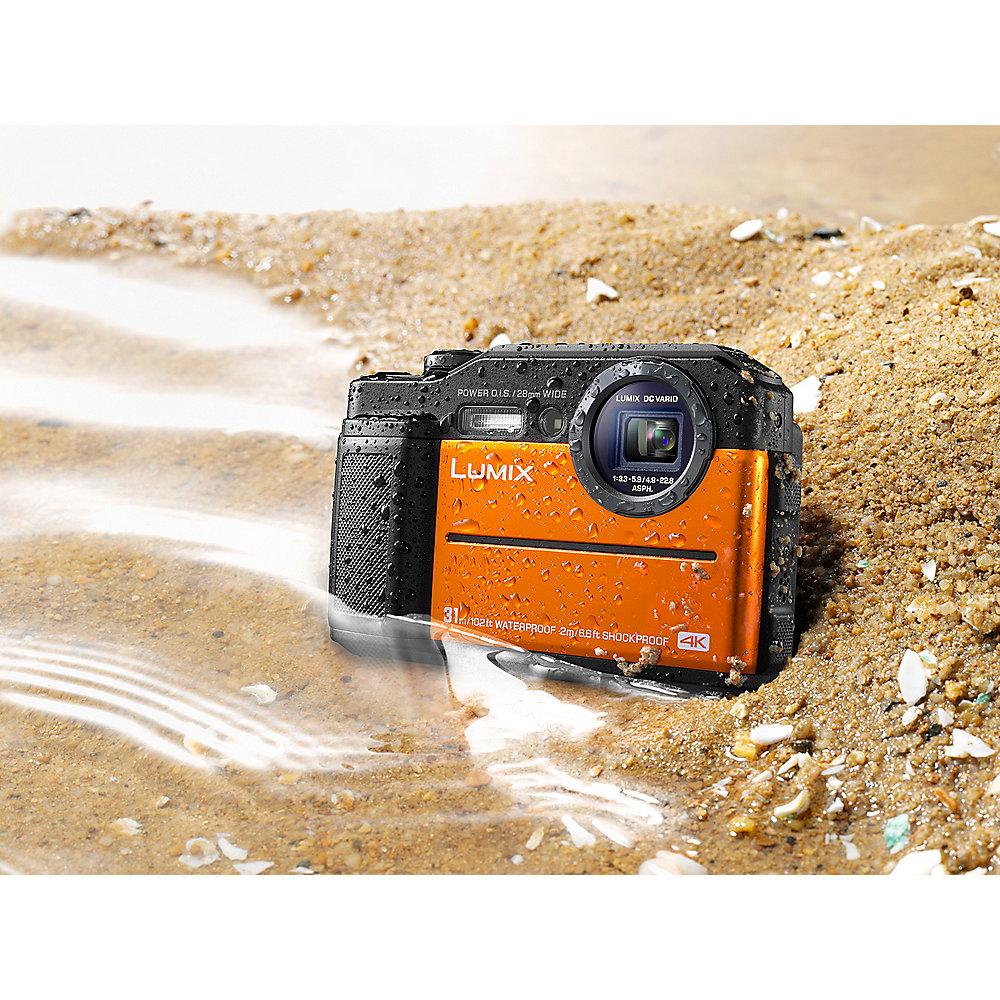Panasonic Lumix DC-FT7 robuste Outdoorkamera wasserdicht stoßfest orange