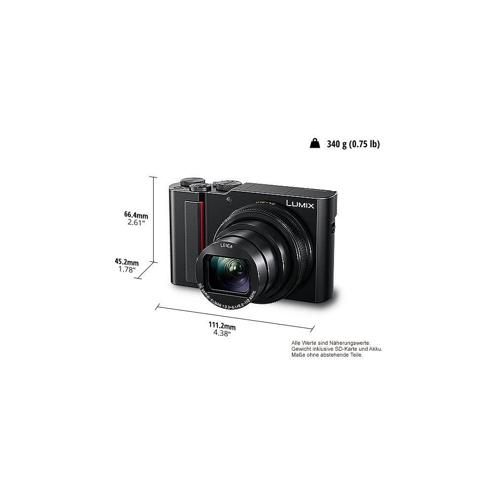 Panasonic Lumix DMC-TZ202 Reisezoom-Kamera schwarz WiFi BLE