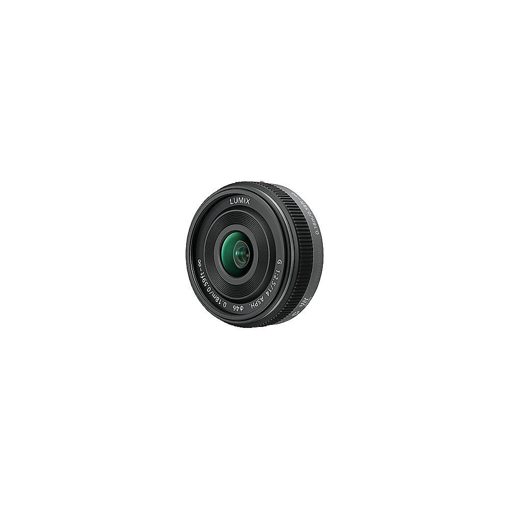 Panasonic Lumix G 14mm f/2.5 Weitwinkel Pancake Objektiv schwarz (H-H014AE)