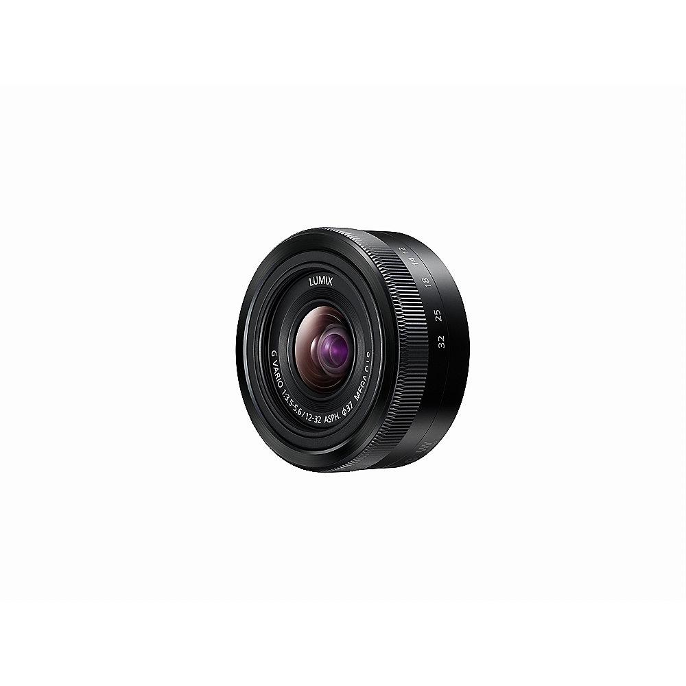 Panasonic Lumix G Vario 12-32mm f/3.5-5.6 OIS Objektiv schwarz (H-FS12032-K)