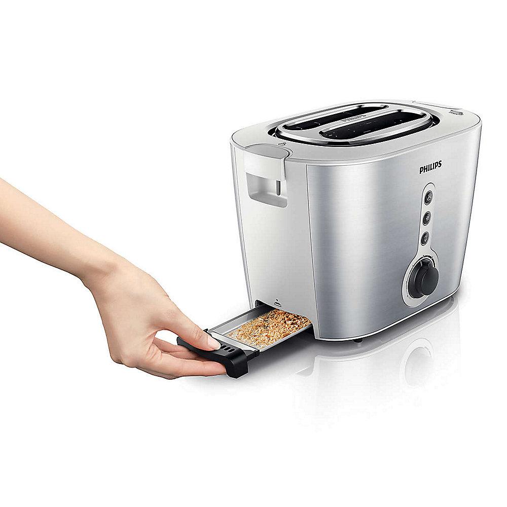 Philips HD2636/00 2-Schlitz-Toaster Edelstahl/weiß