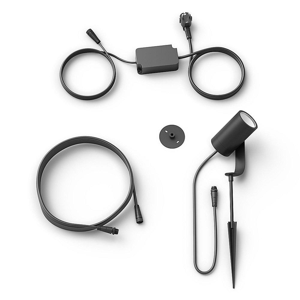 Philips Hue LED Gartenspot Lily 1er Basis-Set schwarz
