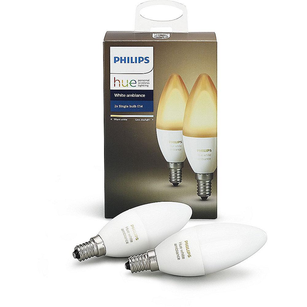 Philips Hue White Ambiance E14 LED Kerze Doppelpack (warmweiß - kaltweiß)