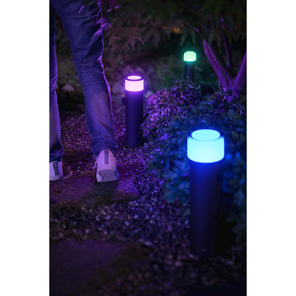 Philips Hue White & Color Amb. Calla Sockelleuchte, Schwarz, inkl. Netzteil