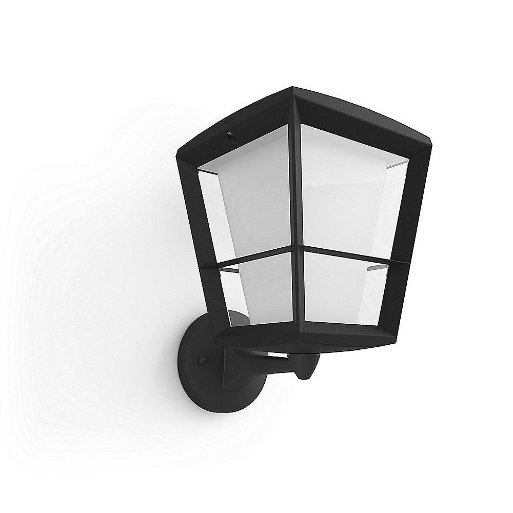 Philips Hue White & Color Amb. Econic Wandleuchte stehend, Schwarz, 1150lm