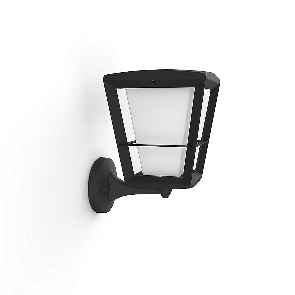 Philips Hue White & Color Amb. Econic Wandleuchte stehend, Schwarz, 1150lm