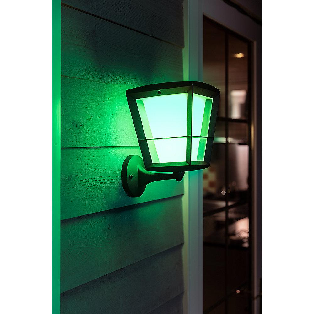 Philips Hue White & Color Amb. Econic Wandleuchte stehend, Schwarz, 1150lm