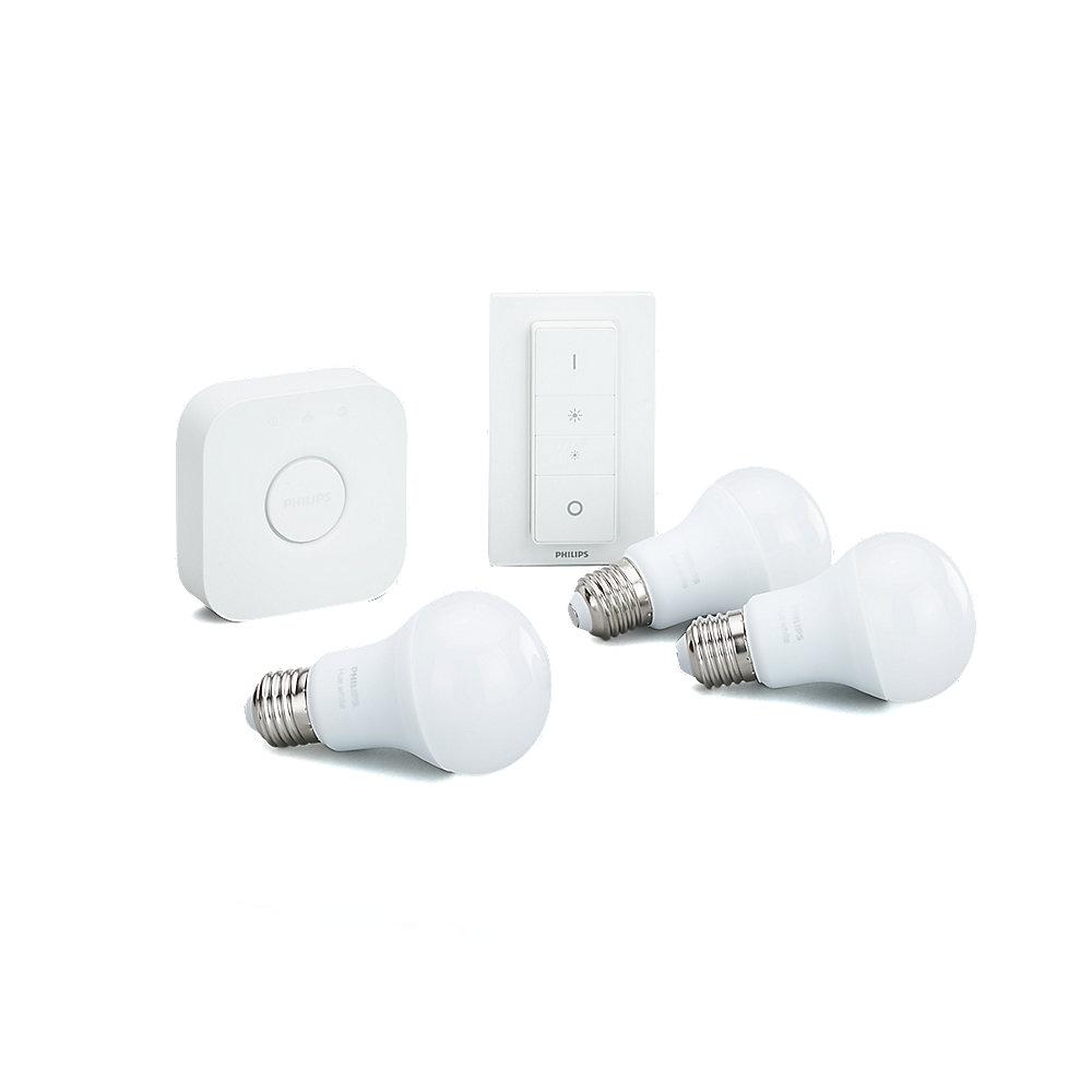 Philips Hue White LED E27 3er Starter Set 9,5W (2017)