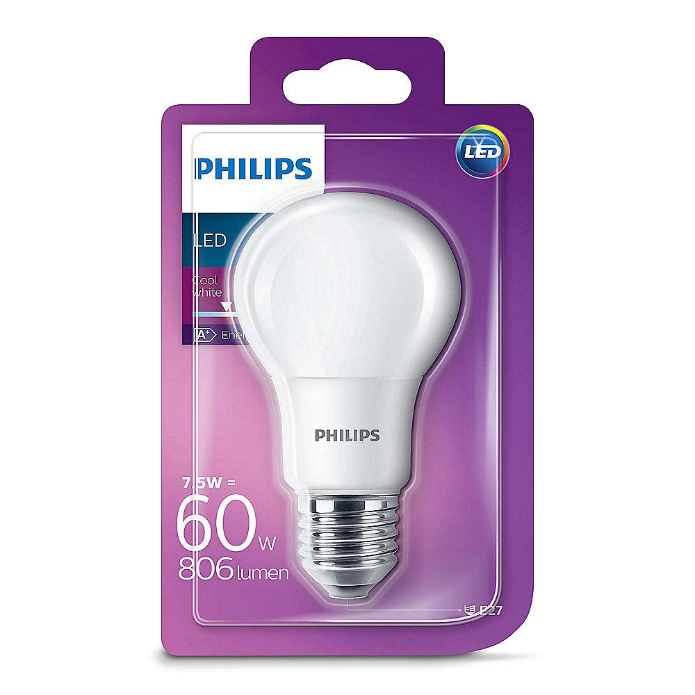 Philips LEDClassic Birne A60 7,5W (60W) E27 matt kaltweiß