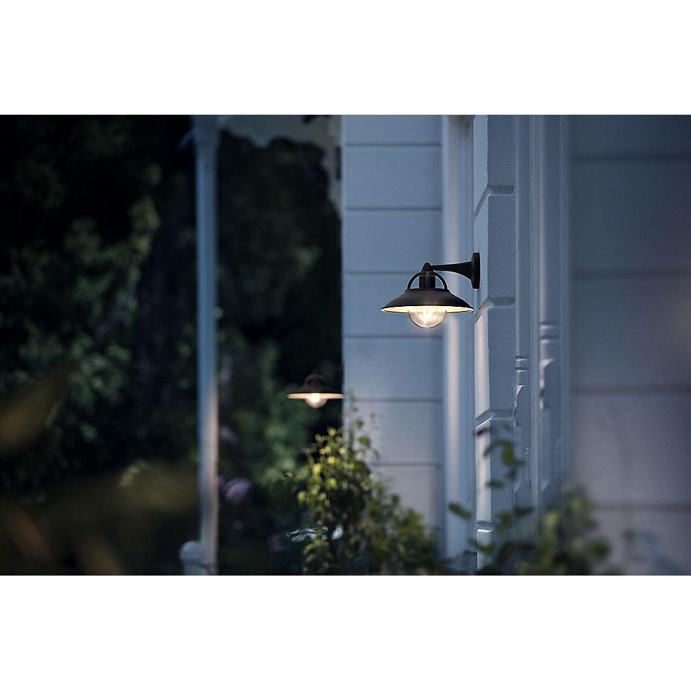 Philips myGarden Cormorant Außenwandleuchte schwarz (ohne Leuchtmittel)