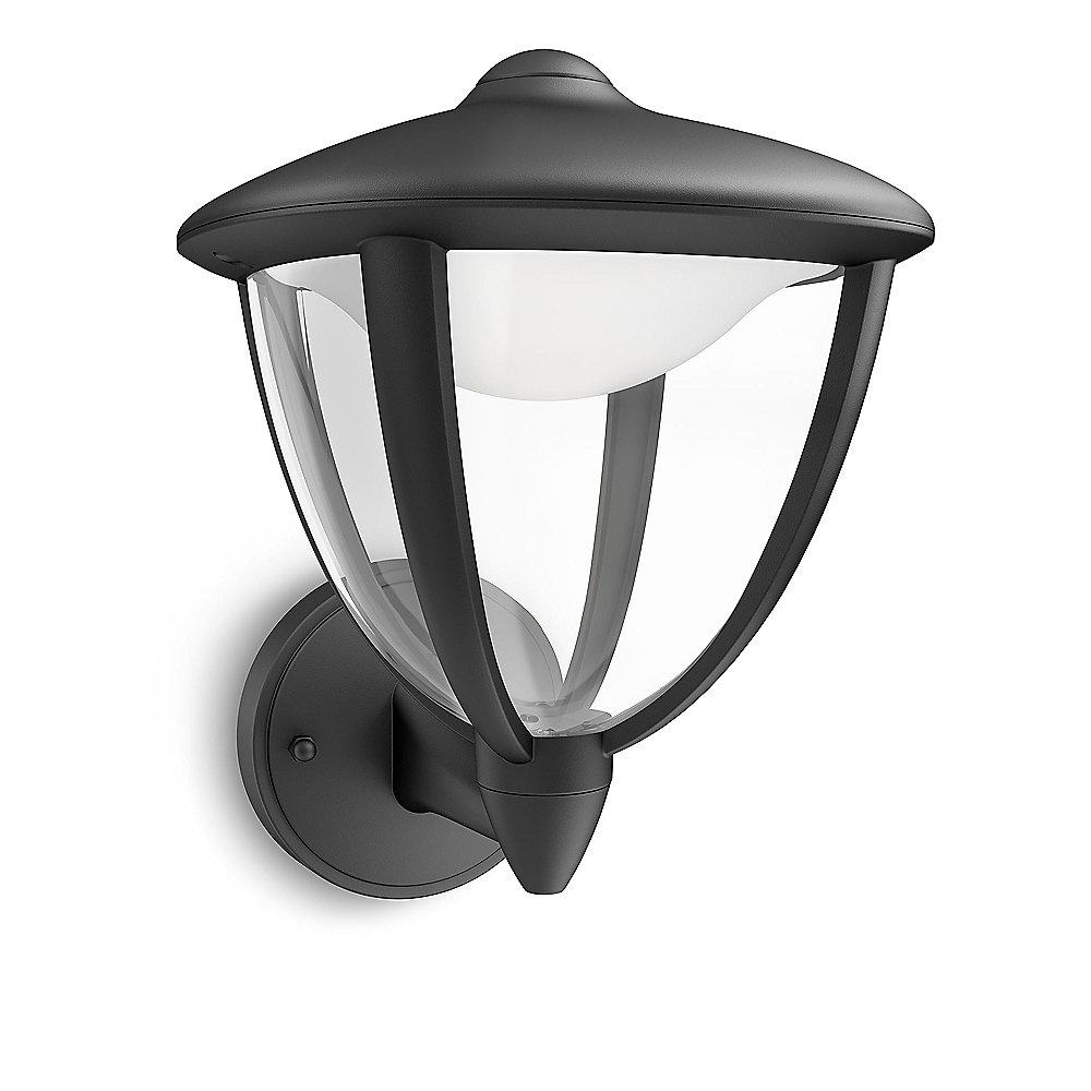 Philips myGarden Robin LED-Außenwandleuchte schwarz