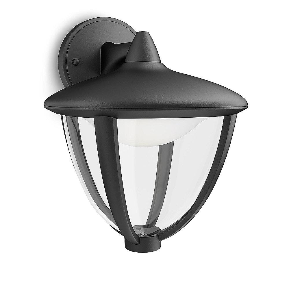 Philips myGarden Robin LED-Außenwandleuchte schwarz