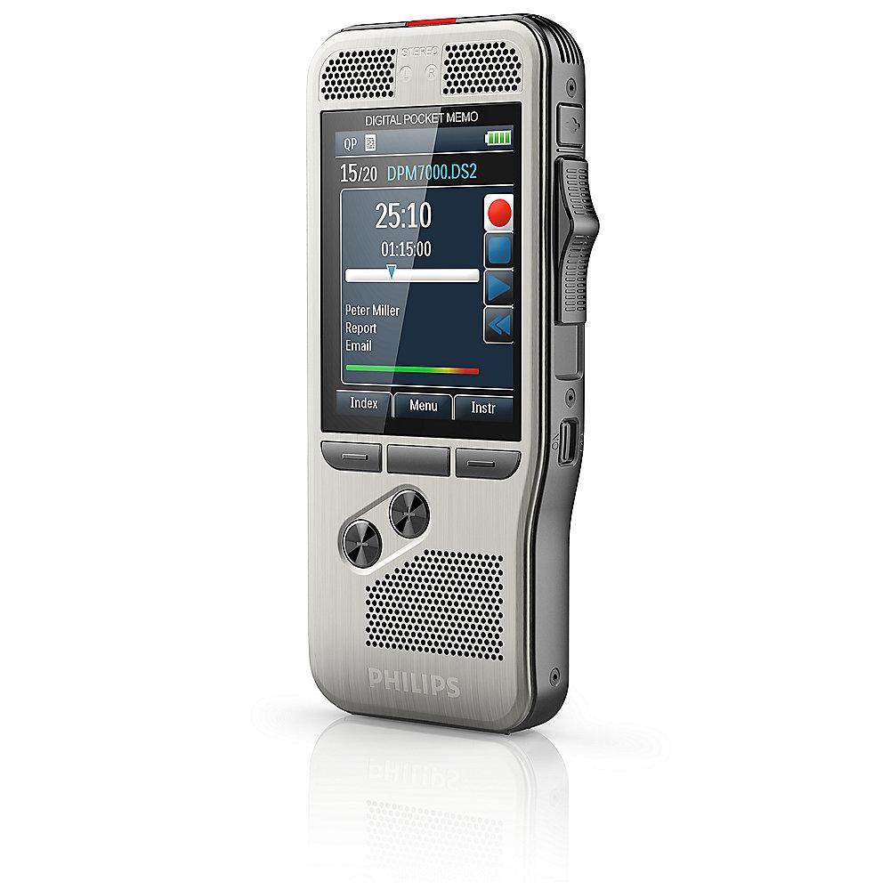 Philips Pocket Memo DPM7000 Digitales Diktiergerät mit 2Mic-Stereoaufnahme