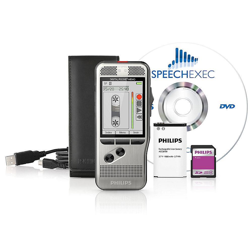 Philips Pocket Memo DPM7000 Digitales Diktiergerät mit 2Mic-Stereoaufnahme