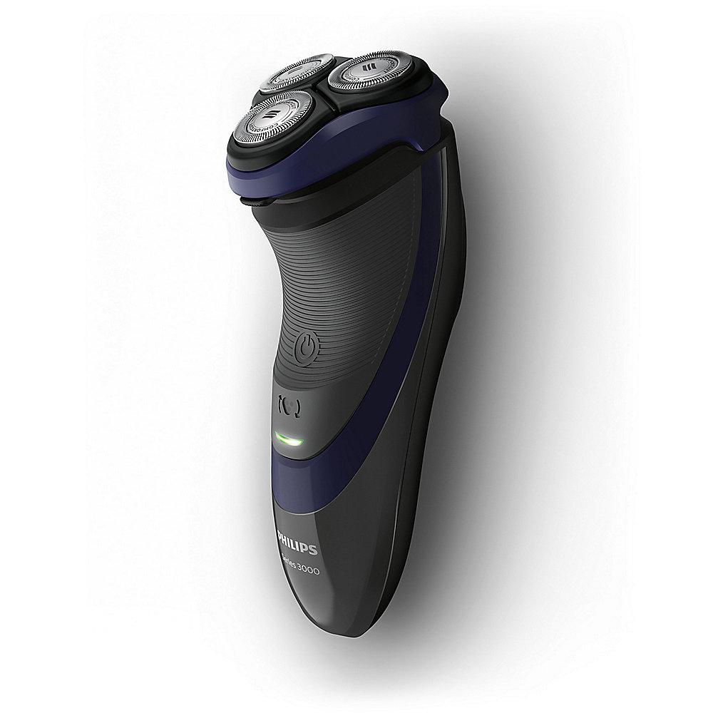 Philips S3120/06 Shaver Series 3000 Trockenrasierer schwarz/blau, Philips, S3120/06, Shaver, Series, 3000, Trockenrasierer, schwarz/blau