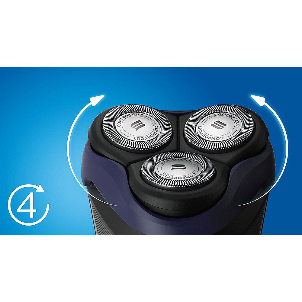 Philips S3120/06 Shaver Series 3000 Trockenrasierer schwarz/blau