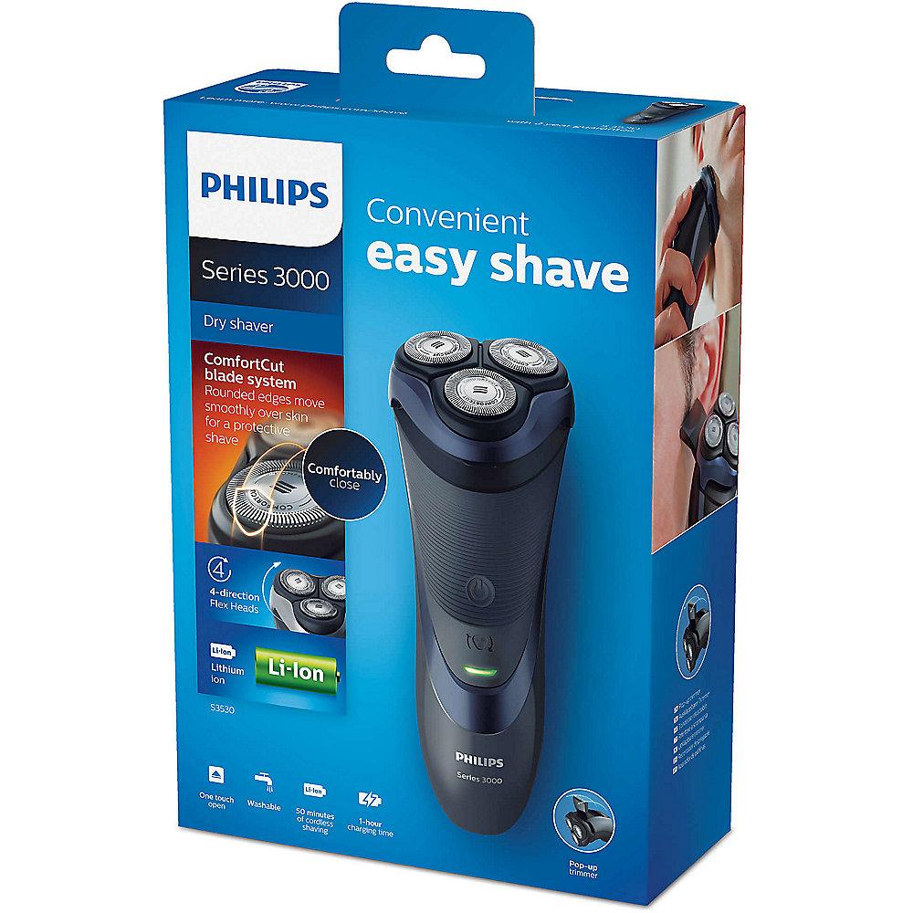 Philips S3530/06 Rasierer 3000, ComfortCut, Li-Ionen, Trimmer, 50 Min. / 1 Std.,