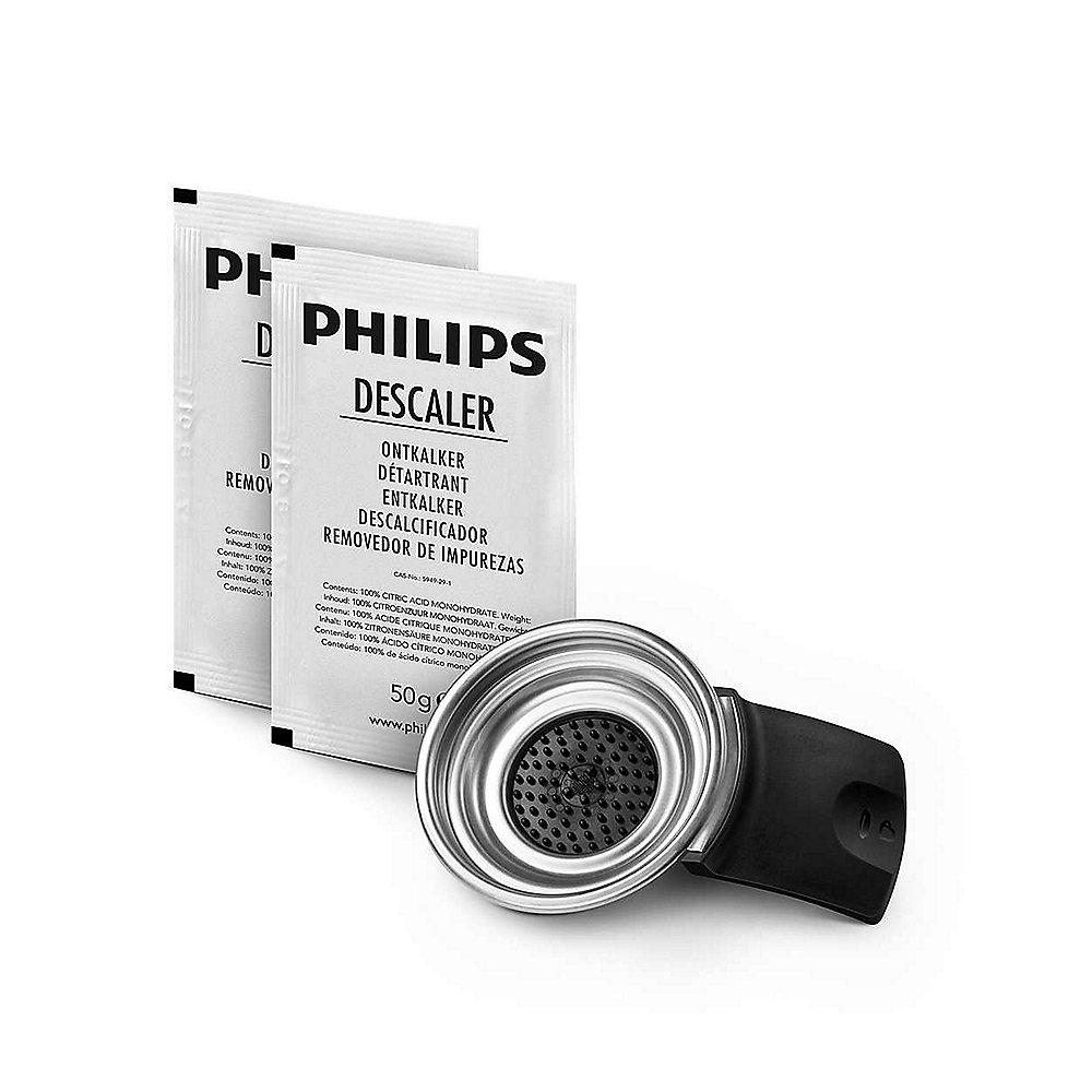 Philips Senseo CA6514/01 Pflegeset Original 1-Tassen Padhalter   Entkalker
