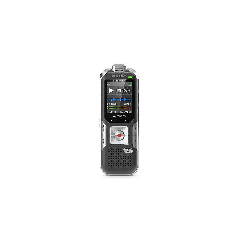 Philips Voice Tracer DVT 6010 Digitales Stereo Diktiergerät 8GB   microSD 3 Mic