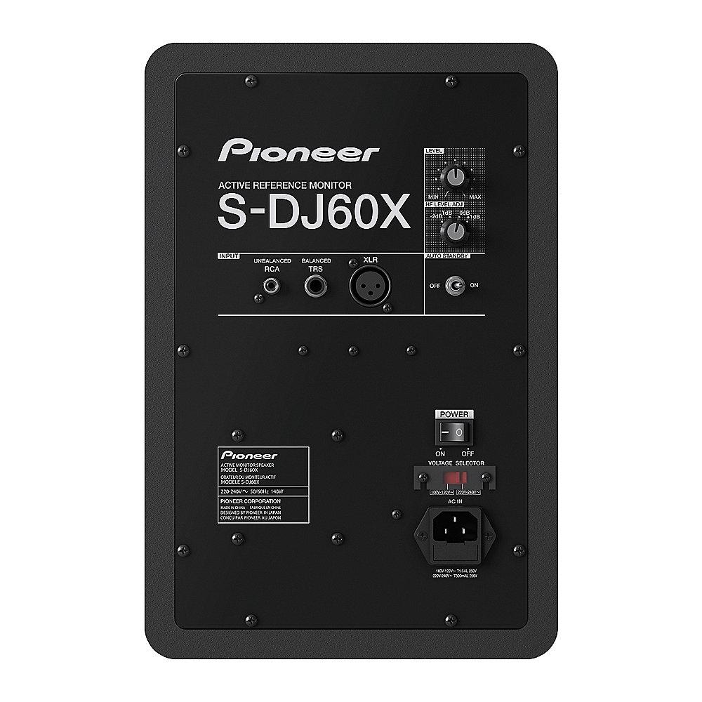 Pioneer DJ S-DJ60X 6-Zoll Aktiv-Monitorlautsprecher (Schwarz) (1 Stk.)