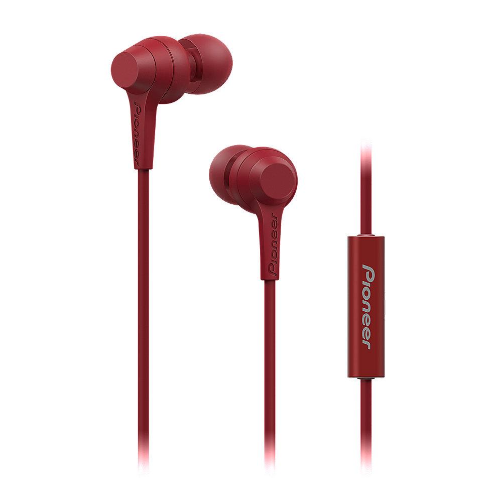 Pioneer SE-C1T(R) In-Ear Kopfhörer mit Mikrofon rot